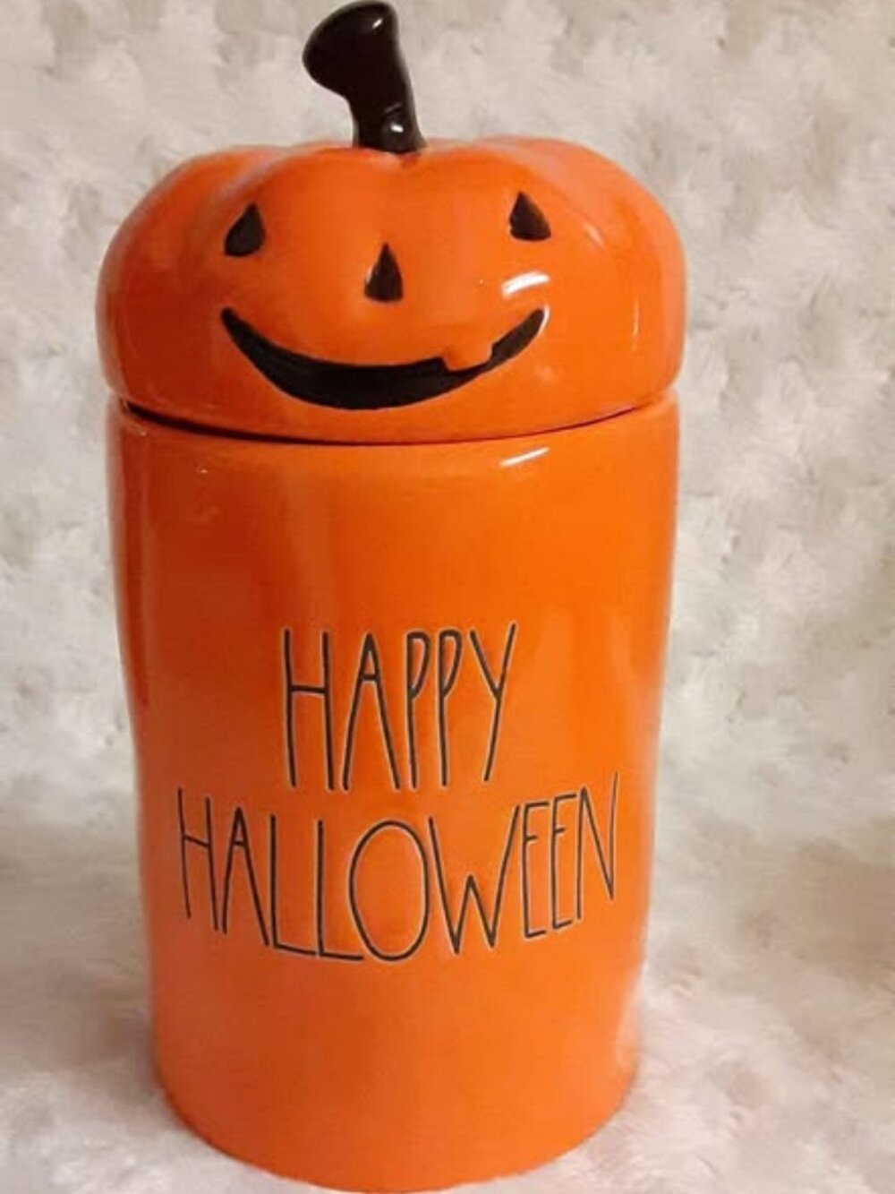 Rae Dunn Pumpkin Latte Scented Candle Happy Halloween
